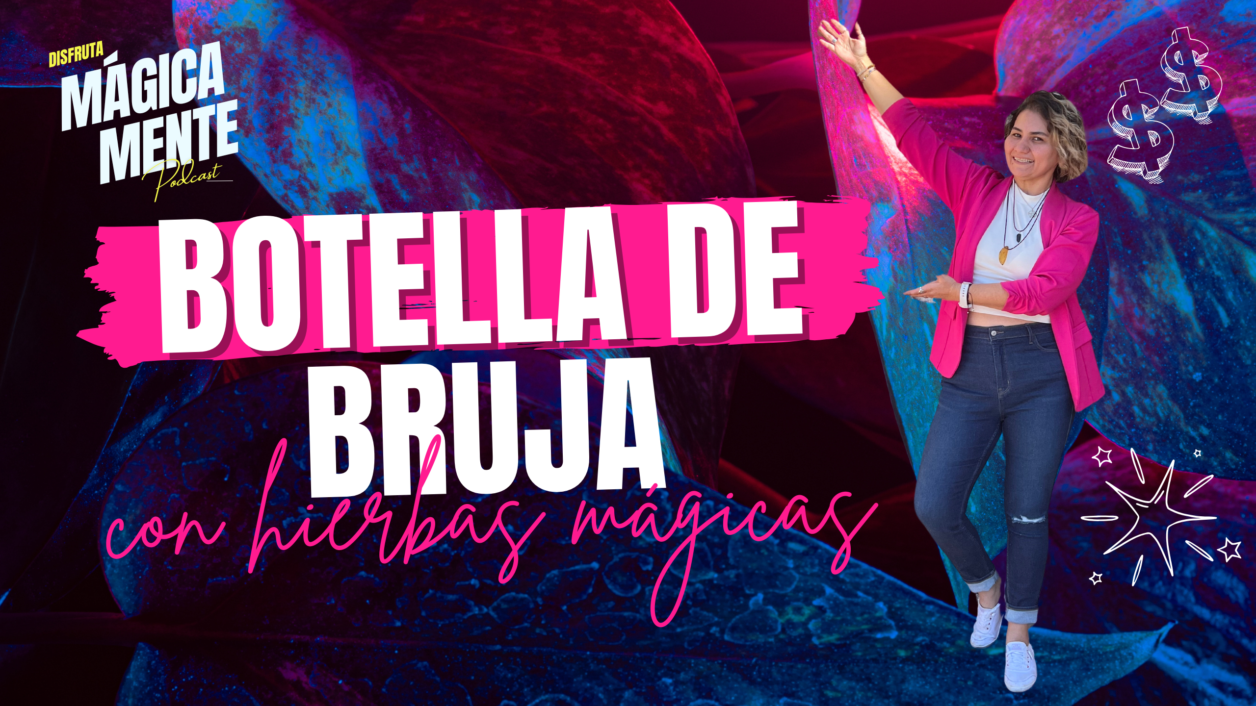 Botella de bruja con hierbas mágicas para protección - Lorena Rivera - Bruja Manifestadora - Magia, Manifestación y Energía